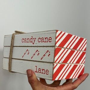 Candy Cane Lane Decorative Block